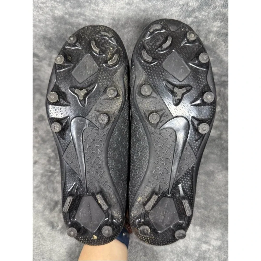 3.5Y Nike Phantom Vision Academy DF FG Soccer‎ Cleats Mid Triple Black